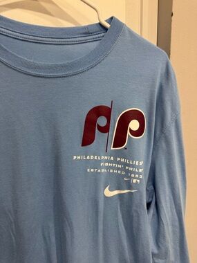 Nike Philadlephia phillies retro powder blue long sleeve t shirt XL